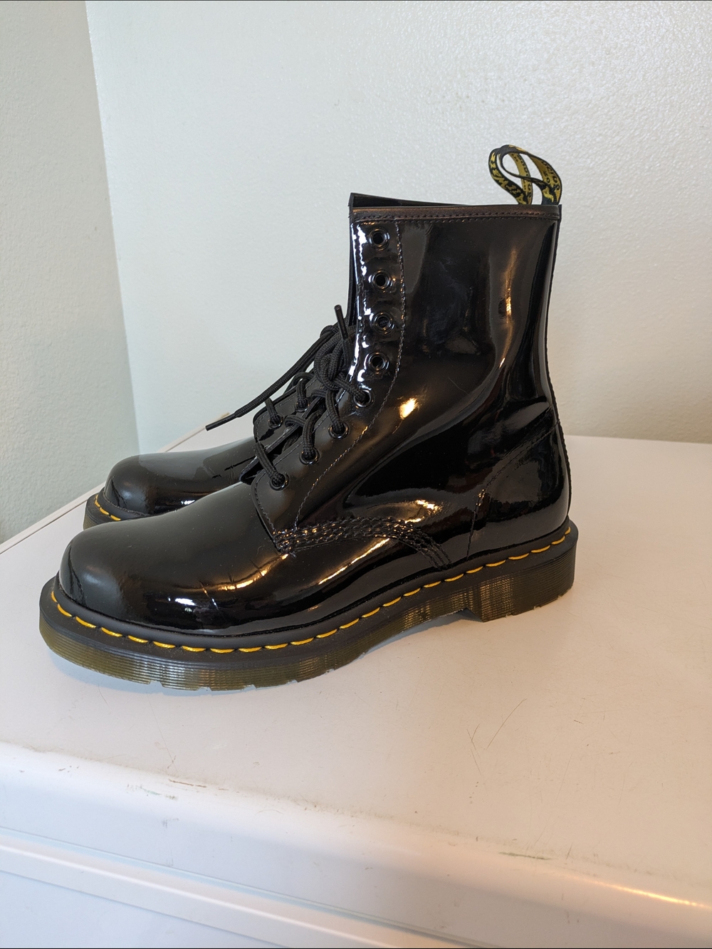 Dr. Martens Shiny Black Combat Boots